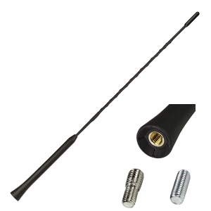 Car radio short rod replacement rod roof antenna rod replacement radiator short 40cm M5 M6 Anti Noise compatible with Audi Opel Seat Skoda VW u.a. black