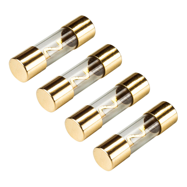 KFZ AGU fuse glass 30A, 10x38mm, gold plated contacts, 4 pieces