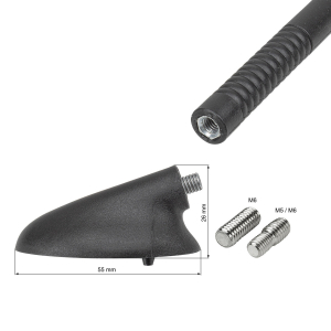 Roof antenna compatible with Ford Focus Mondeo KA Kuga Fiesta passive rod length approx 40cm