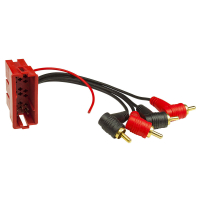 Aktivsystem Radio Adapter kompatibel mit Audi Mini-ISO Stecker 20-polig auf Cinch 4-Kanal mit Remote verg. Cinch-Stecker