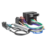 Radio Adapter Kabel kompatibel mit Alfa Fiat Citroen Lancia Peugeot Toyota Quadlock auf ISO + Antennenadapter mit Phantomeinspeisung Fakra auf ISO