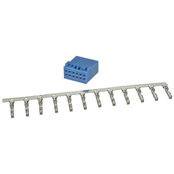 Power Quadlock connector blue 12 pin mounting set incl. contacts compatible with VW group from 2011