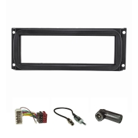 Radio bezel set compatible with Chrysler Neon PT Cruiser Jeep Wrangler Grand Cherokee with radio adapter ISO antenna adapter DIN ISO