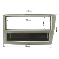 Radio bezel compatible with Honda Civic 2001-2006 vehicles with automatic air conditioning silver