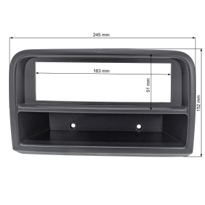 Radio bezel compatible with Fiat Croma type 194 from 2005 black