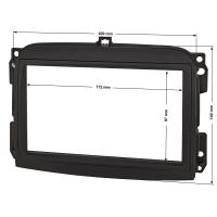 Double DIN Radio Bezel compatible with Fiat 500L Typ199 Bj.2012-2017 black