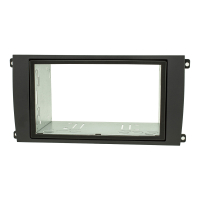 Double DIN Radio Bezel (Set) compatible with Porsche Cayenne 9PA from 2002-2010 black