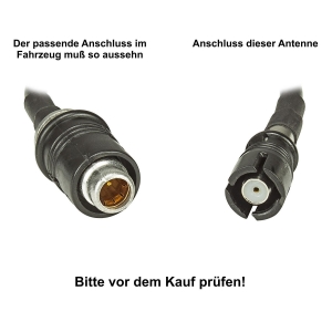 tomzz Audio 1000-000 Dachantenne 16V-Look AM/FM integr. Verstärker 20cm  Kabel DIN-Stecker kompatibel mit Audi Opel Seat Skoda VW Anti Noise