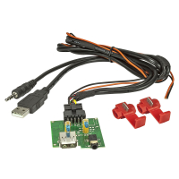 USB+AUX Replacement Austausch Adapter kompatibel mit Kia + Hyundai Fahrzeuge mit 3,5mm Stecker USB