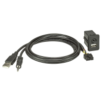USB AUX Replacement exchange adapter compatible with Opel vehicles with 3.5mm plug USB