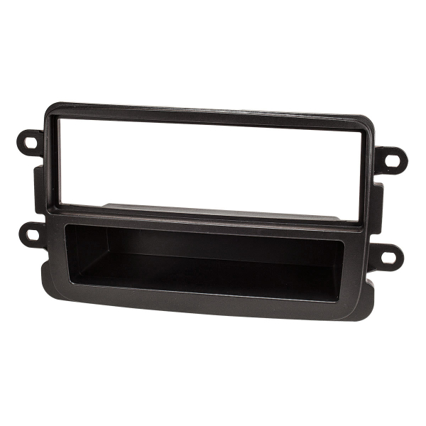 Radio bezel compatible with Dacia Lodgy Dokker Duster Sandero from 2012 Renault Captur from 2013 black