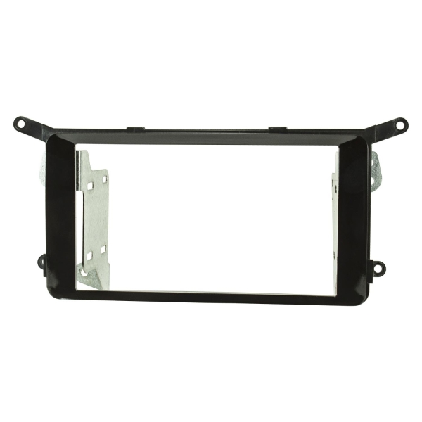 Double DIN Radio Bezel Set compatible with Peugeot 4008 Citroen C4 Aircross from year 2010 Piano lacquer black with installation kit